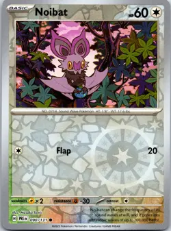 Pokemon TCG - Noibat Reverse Holo Common SV: Prismatic Evolutions 090/131 NM - Image 1