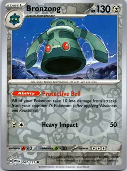 Pokemon TCG - Bronzong Reverse Holo Uncommon SV: Prismatic Evolutions 067/131 NM - Image 1