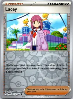 Pokemon TCG - Lacey - Reverse Holo Uncommon SV: Prismatic Evolutions 114/131 NM - Image 1