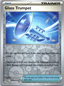 Pokemon TCG - Glass Trumpet Reverse Holo Uncommon SV: Prismatic Evolutions 110/1 - Image 1