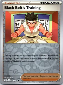 Pokemon TCG - Black Belt's Training Reverse Holo SV: Prismatic Evolutions 096/13 - Image 1