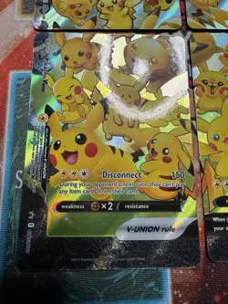 Pokemon Tcg Pikachu V-Union SwSH Black Star Promo Set of 4 NM - Image 4