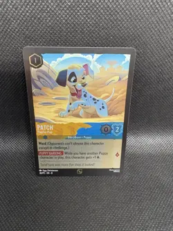 Disney Lorcana Patch - Playful Pup 30/P2 Cold Foil Reign of Jafar UC Promo - Image 1