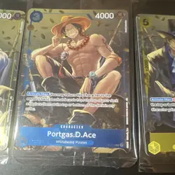 Bandai One Piece Card Game PROMO Foil 3-Card Lot - Sabo x2 P-073, Ace P-074 - Image 3