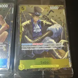 Bandai One Piece Card Game PROMO Foil 3-Card Lot - Sabo x2 P-073, Ace P-074 - Image 4