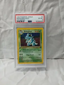 1999 Pokemon Jungle Nidoqueen Holo 1st Edition #7 Ex-Mt PSA 6 Vintage Rare Card! - Image 1