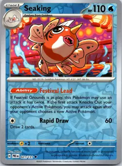 Pokemon TCG - Seaking Reverse Holo Uncommon SV: Prismatic Evolutions 021/131 NM - Image 1