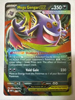 Pokemon TCG Mega Gengar EX 073 Black Star Promo &Code Card from Mega Moonlit Tin - Image 1