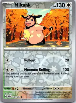 Pokemon TCG - Miltank Reverse Holo Common SV: Prismatic Evolutions 081/131 NM - Image 1