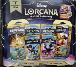 Disney Lorcana TCG, 2 Ready-to-Play Decks + 4 Additional Booster + 1 Promo Card - Image 1
