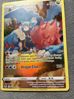 Druddigon TG09/TG30 Full Art Holo Trainer Gallery Pokemon Card NM - Image 2