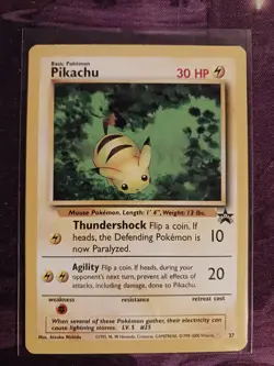 2000 Pokemon Pikachu 27 WOTC Black Star Promo Card - Image 1