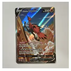 Pokemon TCG Galarian Zapdos V 174/198 Chilling Reign Ultra Rare Holo Full Art - Image 1