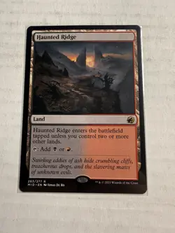 Wizards of the Coast MTG Haunted Ridge 263/277 Rare Regular Land - MID (RB) - Image 1