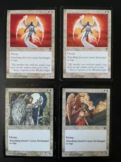 MTG- Archangel x4 (2x Visions, 1x Portal, 1x Portal 2) - Image 1