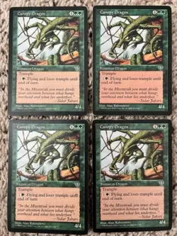 MTG- Canopy Dragon x4 - Mirage - Image 1