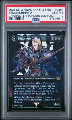 2025 MTG FINAL FANTASY FOIL SHINRYU, TRANSCENDENT RIVAL/ZENOS YAE GALVUS PSA 10 - Image 1