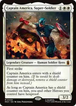 Captain America, Super-Soldier Light Play, English Magic the Gathering MTG Marve - Image 1