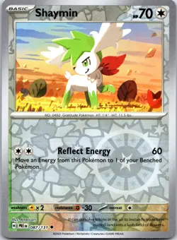 Pokemon TCG - Shaymin Reverse Holo Uncommon SV: Prismatic Evolutions 087/131 NM - Image 1
