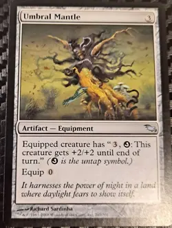 Wizards of the Coast MTG Umbral Mantle + Leechridden Swamp Shadowmoor 2008 - Image 1
