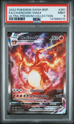 2022 Pokemon Swsh Black Star Promo #261 Fa/Charizard Vmax PSA 9 - Image 1