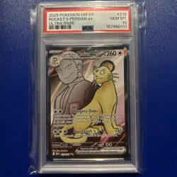 Pokemon Team Rocket's Persian ex Destined Rivals #219 Graded Card PSA 10 - Image 1