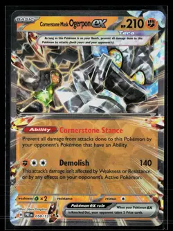 Cornerstone Mask Ogerpon ex 058/131 Holo Prismatic Evolutions Pokemon NM - Image 1