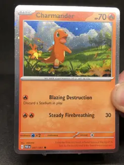 Pokemon TCG Charmander 007/091 Paldean Fates Cosmos Holo NM - Image 1