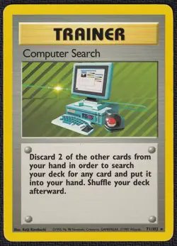 Pokemon Computer Search 71/102 Non-Holo Rare Base Set - Image 1