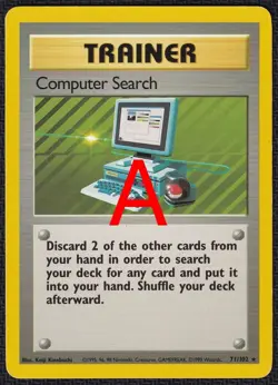 Pokemon Computer Search 71/102 Non-Holo Rare Base Set - Image 3
