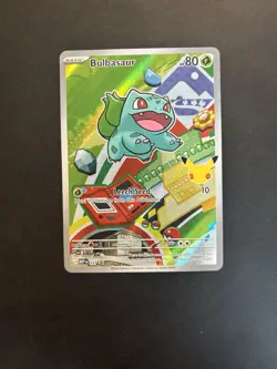 Bulbasaur 037 First Partner Illustration Promo Pokemon Card Holo NM-M - Image 1
