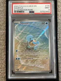 Squirtle 2023 Pokemon MEW English 151 Illustration Rare PSA 9 Mint - Image 1