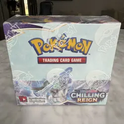 Pokemon Chilling Reign Booster Box - Sealed! Ships In Acrylic Case - Image 1
