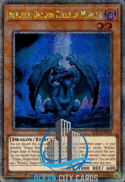 Yugioh Nebulus, Dragon Ruler Of Mishaps ALIN-EN109 Quarter Century Rare 1st Ed - Image 1