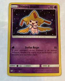 Pokemon TCG Shining Jirachi 42/73 Shiny Holo Rare, Played Condition - Image 1