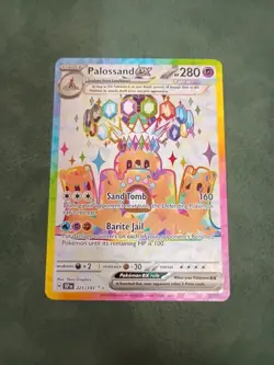 Pokemon Palossand ex 221/191 SV08 Ultra Rare Full Art Tera Holo - Image 1