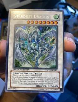 Yugioh Stardust Dragon 2008 Collectors Tin Secret Rare Holo LE CT05-EN001 NM - Image 1
