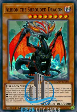 Yugioh DAMA-EN008 Albion The Shrouded Dragon Super 1st Edition - Image 1