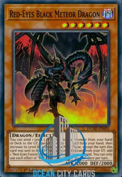 Yugioh Red Eyes Black Meteor Dragon DUNE-EN095 Super Rare 1st Edition - Image 1
