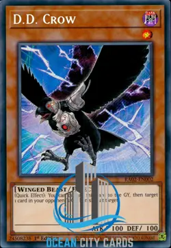 Yugioh Secret Rare D.D. Crow RA02-EN002 1st Edition - Image 1