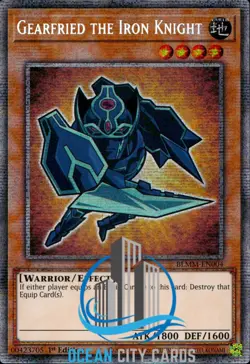 Yugioh BLMM-EN004 Gearfriend the Iron Knight Starlight Rare 1ST ED - Image 1