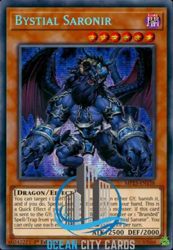 Yugioh Bystial Saronir MP23-EN158 Prismatic Secret Rare 1st Edition - Image 1