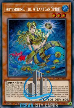 Yugioh Abyssrhine, The Atlantean Spirit ROTA-EN017 Secret Rare 1st Ed - Image 1