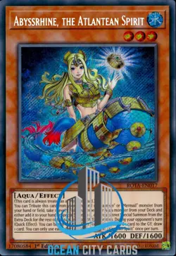 Yugioh Abyssrhine, The Atlantean Spirit ROTA-EN017 Secret Rare 1st Ed - Image 3