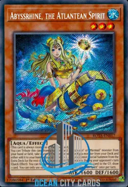 Yugioh Abyssrhine, The Atlantean Spirit ROTA-EN017 Secret Rare 1st Ed - Image 5