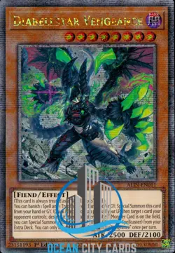 Yugioh Diabellstar Vengeance ALIN-EN011 Quarter Secret Century Rare 1st Ed - Image 1