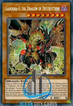 Yugioh Gandora-G the Dragon of Destruction 1st Edition LEDE-EN001 Secret Rare - Image 3