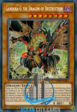 Yugioh Gandora-G the Dragon of Destruction 1st Edition LEDE-EN001 Secret Rare - Image 5