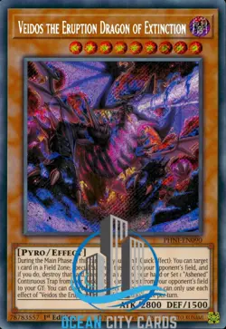 Yugioh Veidos the Eruption Dragon of Extinction Phni-En090 1st ed Secret - Image 3