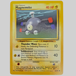 Magnemite Basic Pokemon Card 53/102 Common Lightning Base Set 1999 Light Play - Image 1